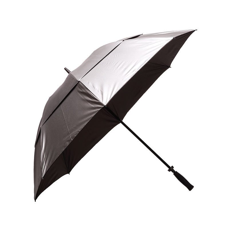 Clifton Windpro Golf Manual Silver Double Cover Black Umbrella