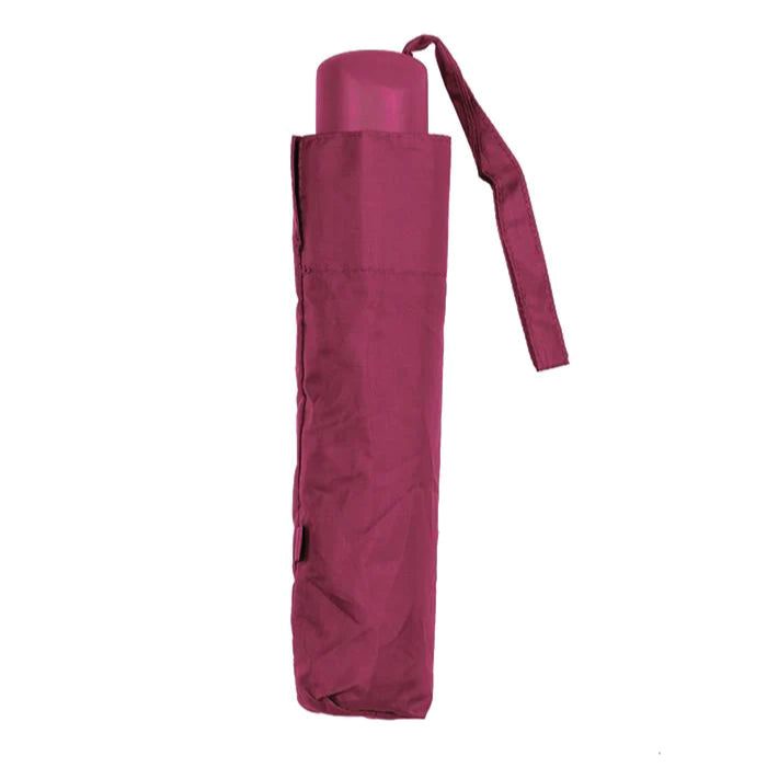 UPF50+ Clifton 3 Fold Mini Maxi Compact Burgundy Umbrella