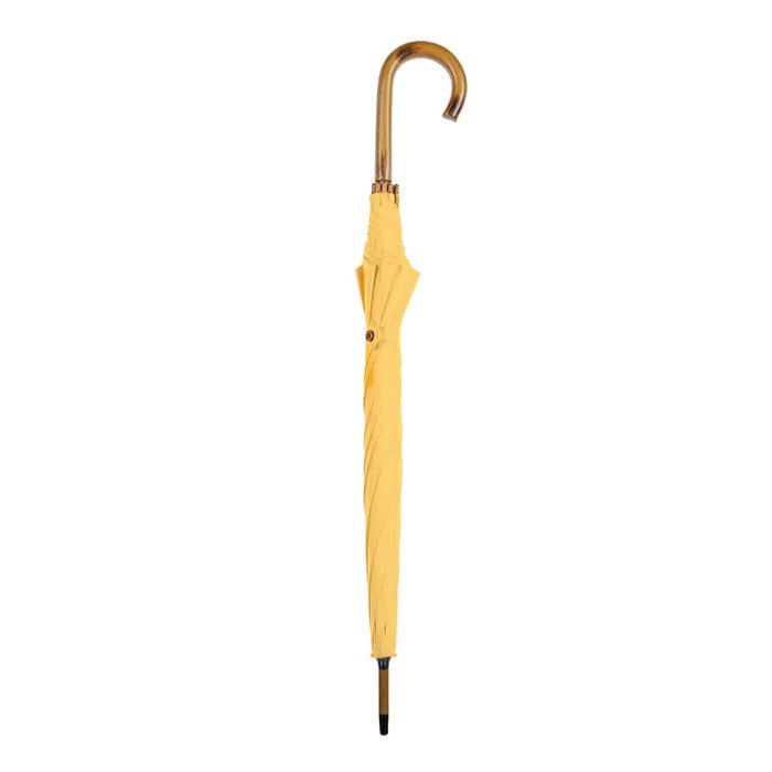 UPF50+ Clifton Classic Manual Timber Series Long Yellow Umbrella