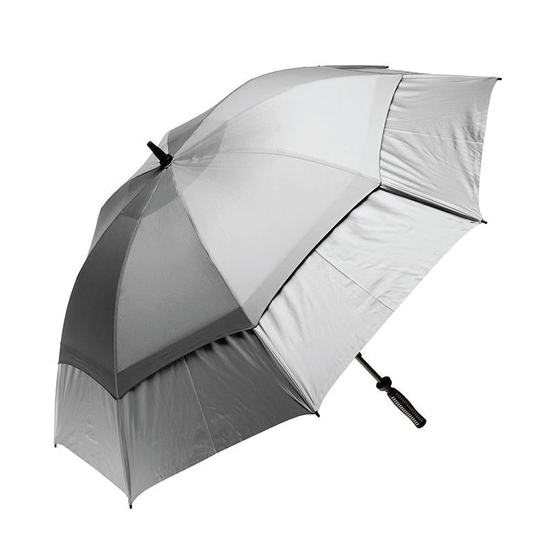 Clifton Hurricane Golf Manual Silver Double Cover Silver Umbrella