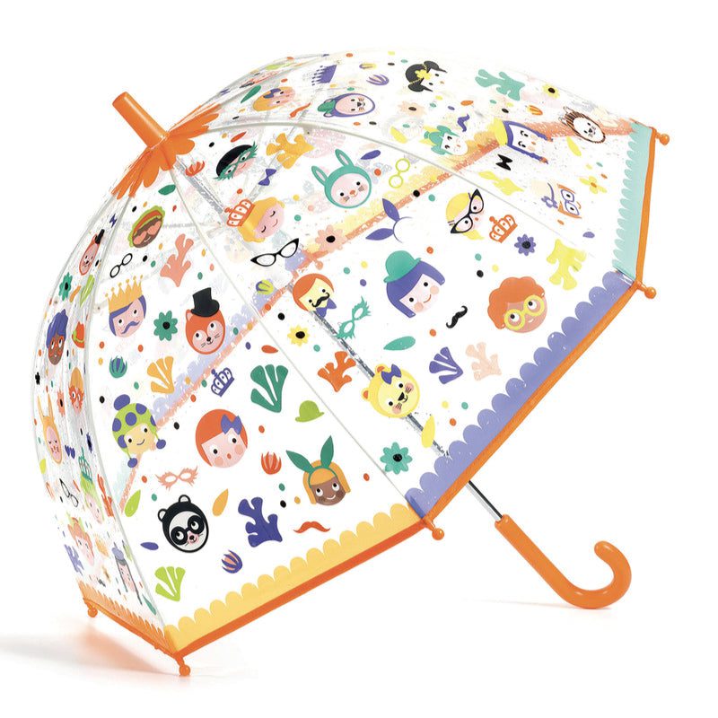 Djeco Kids PVC Clear Birdcage Faces Colour Change Umbrella