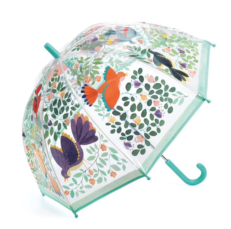 Djeco Kids PVC Clear Birdcage Flowers and Birds Umbrella