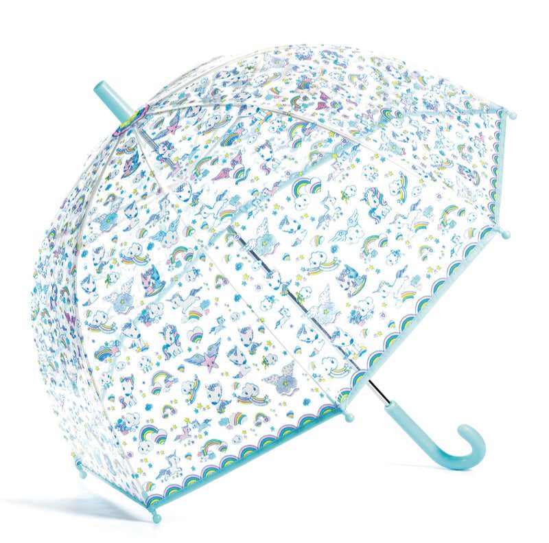 Djeco Kids PVC Clear Birdcage Unicorn Umbrella