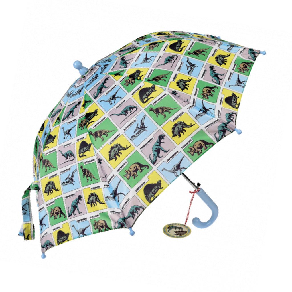 Rex London Childrens Auto Open Pastel Prehistoric Lands Dinosaur Umbrella