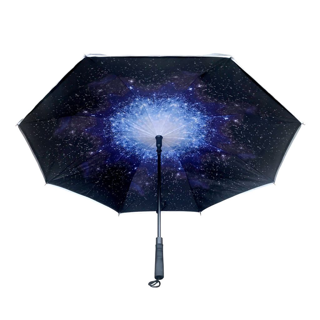 Shelta Inverted Reverse Double Cover Galaxy Star Umbrella