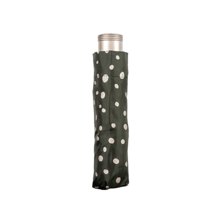 UPF50+ Clifton Mini Maxi Folding Compact Silver Spots Bottle Umbrella