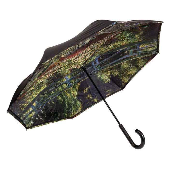 UPF50+ Clifton Outside-In Inverted Reverse Monet The Water Lily Pond Umbrella