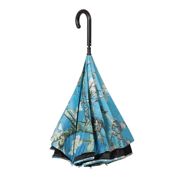 UPF50+ Clifton Outside-In Inverted Reverse Van Gogh Almond Blossom Umbrella