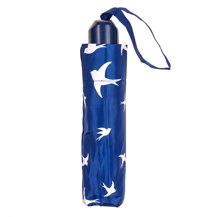 UPF50+ Clifton Mini Maxi Folding Compact Royal Blue Birds Umbrella