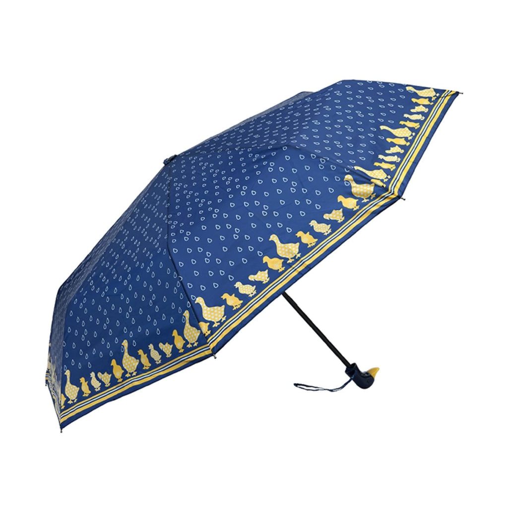 Clifton Manual Mini Maxi Compact Duck Handle Navy Umbrella