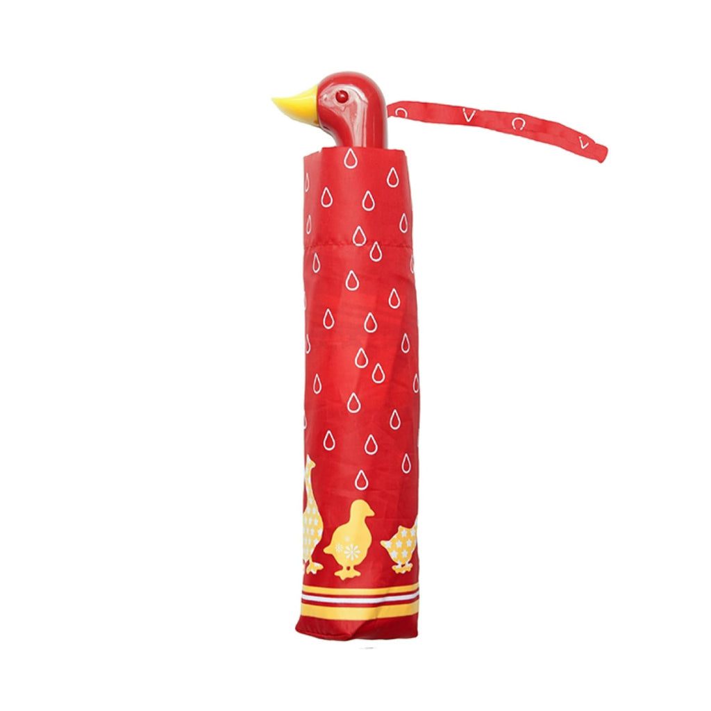 Clifton Manual Mini Maxi Compact Duck Handle Red Umbrella