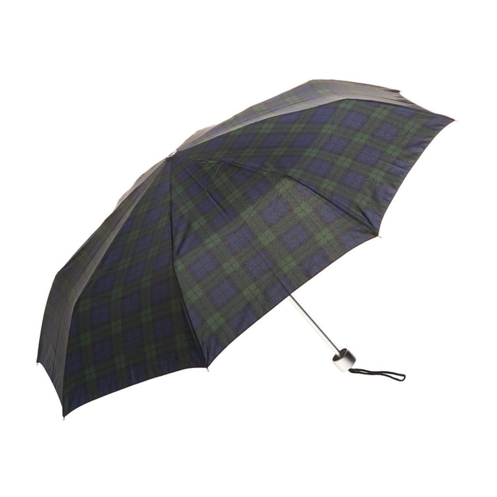 Clifton Manual Open Alu Lite Folding Tartan Black Watch Umbrella