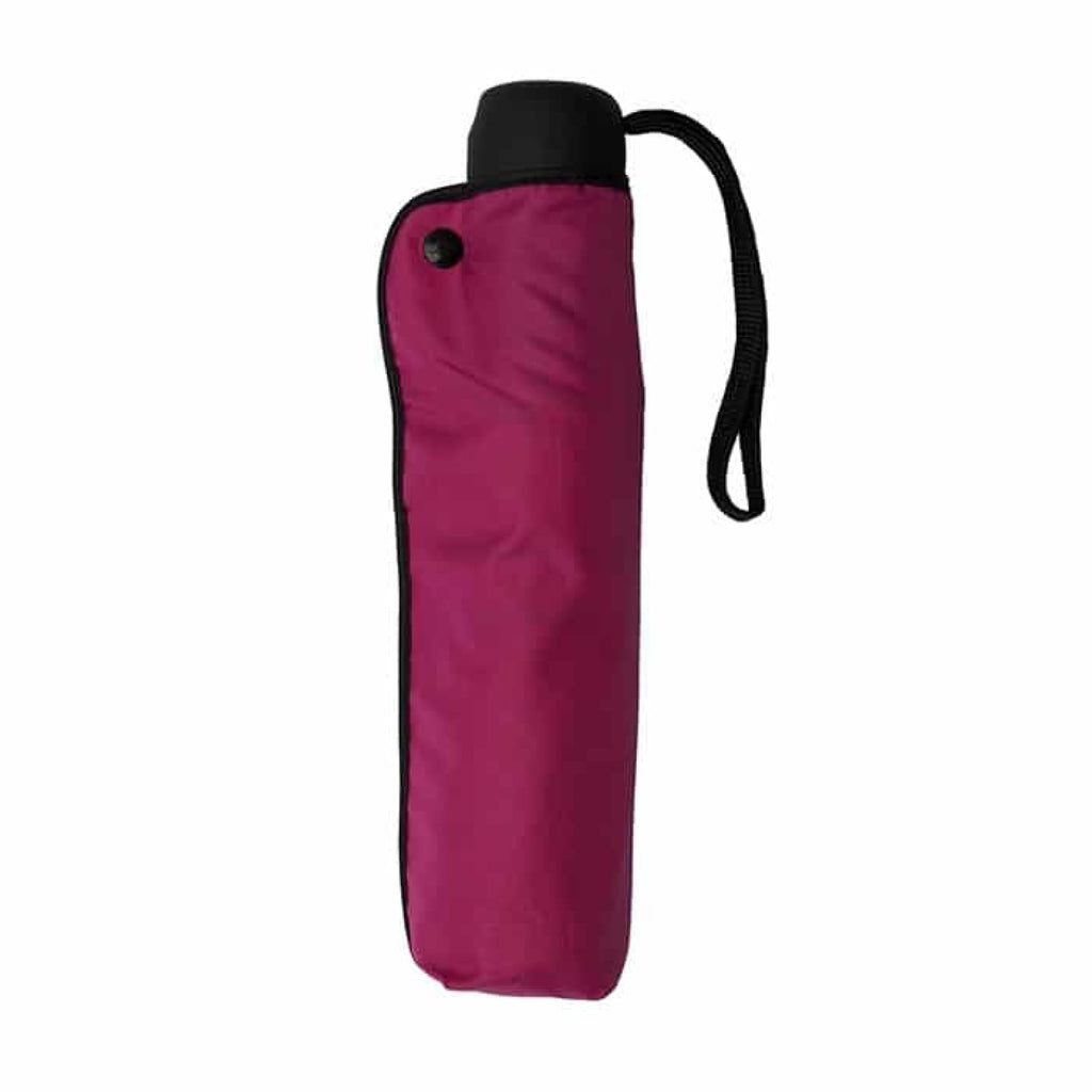 UPF50+ Clifton Piped Edge Manual Mini Maxi Compact Dark Fuchsia Umbrella