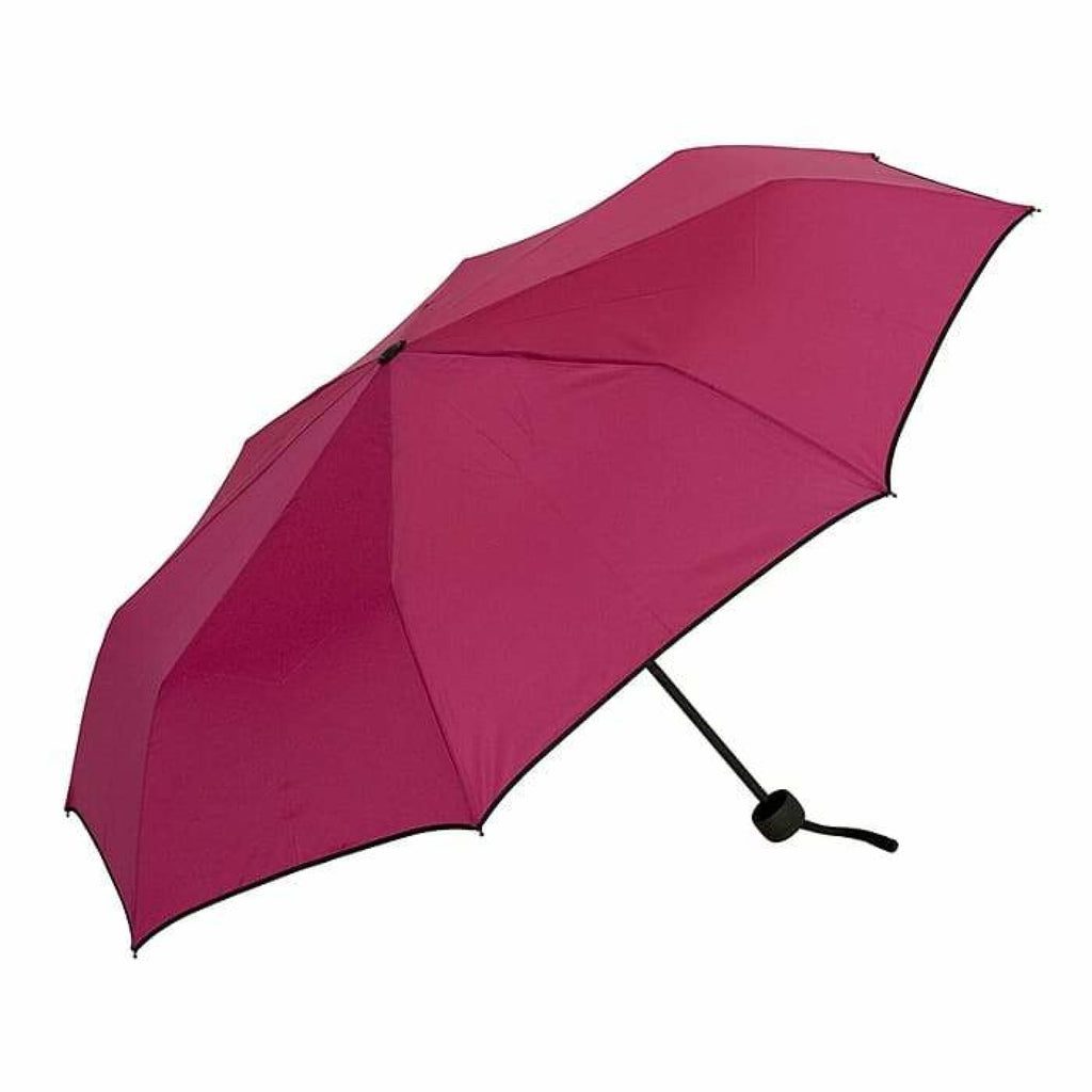 UPF50+ Clifton Piped Edge Manual Mini Maxi Compact Dark Fuchsia Umbrella