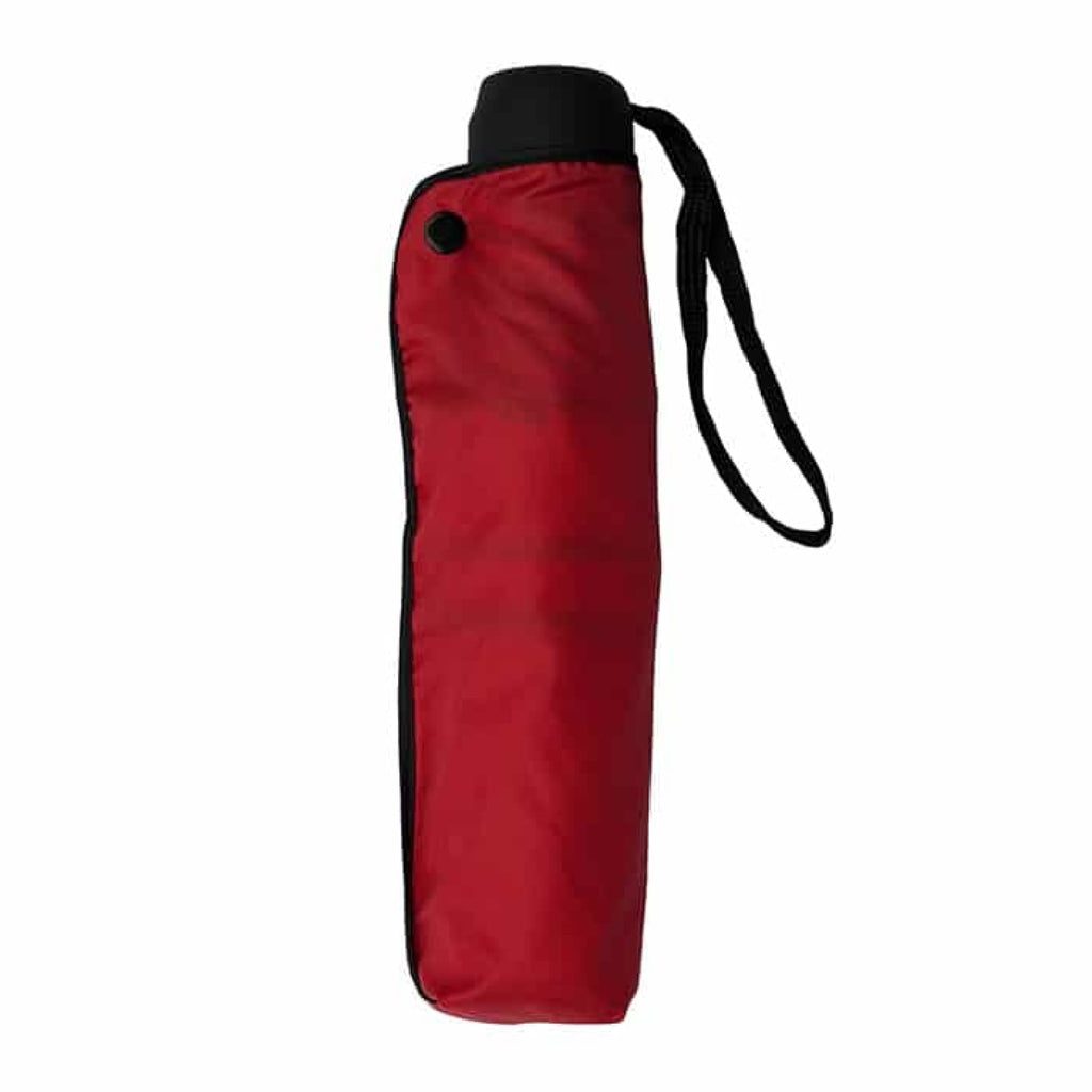 UPF50+ Clifton Piped Edge Manual Mini Maxi Compact Red Umbrella