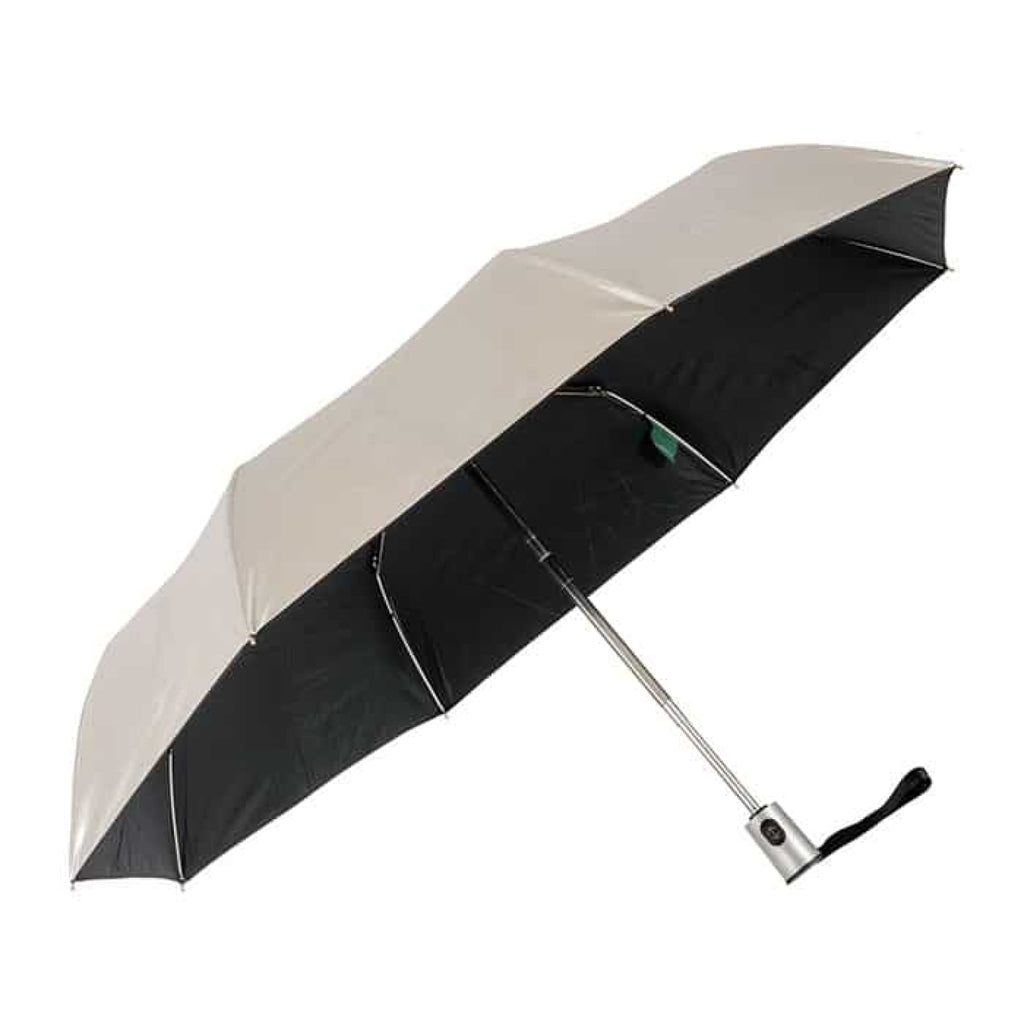 UPF50+ Clifton Silver Coated Compact Series Auto Open Black Umbrella