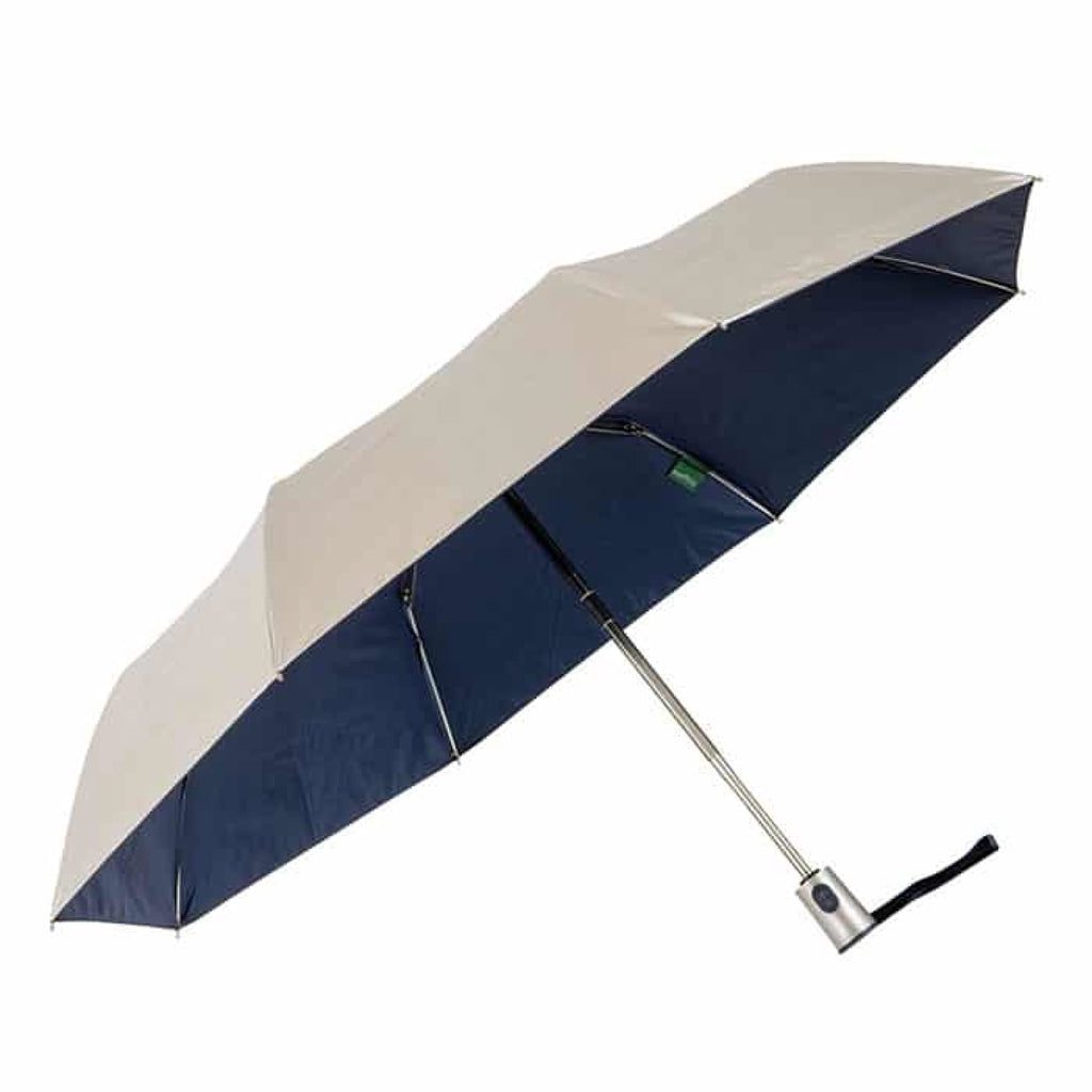 UPF50+ Clifton Silver Coated Compact Series Auto Open Navy Umbrella