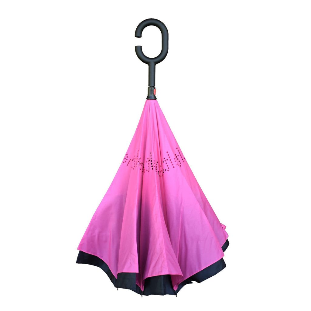 Shelta Inverted Reverse Double Cover Pink Umbrella