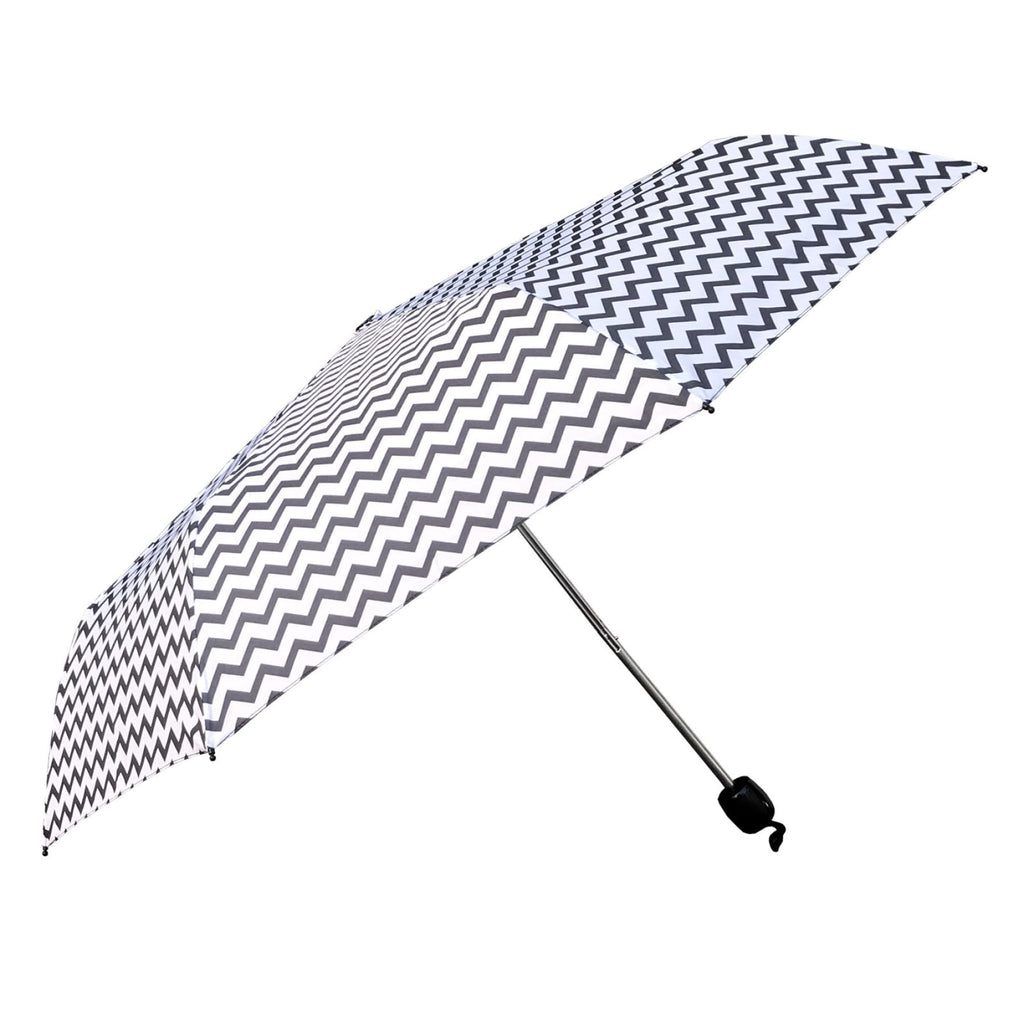 Shelta Mini Windproof Manual Geometric Chevron Umbrella