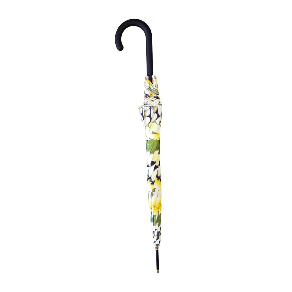 UPF25 Shelta Long Auto Capricorn Frangipani White Umbrella