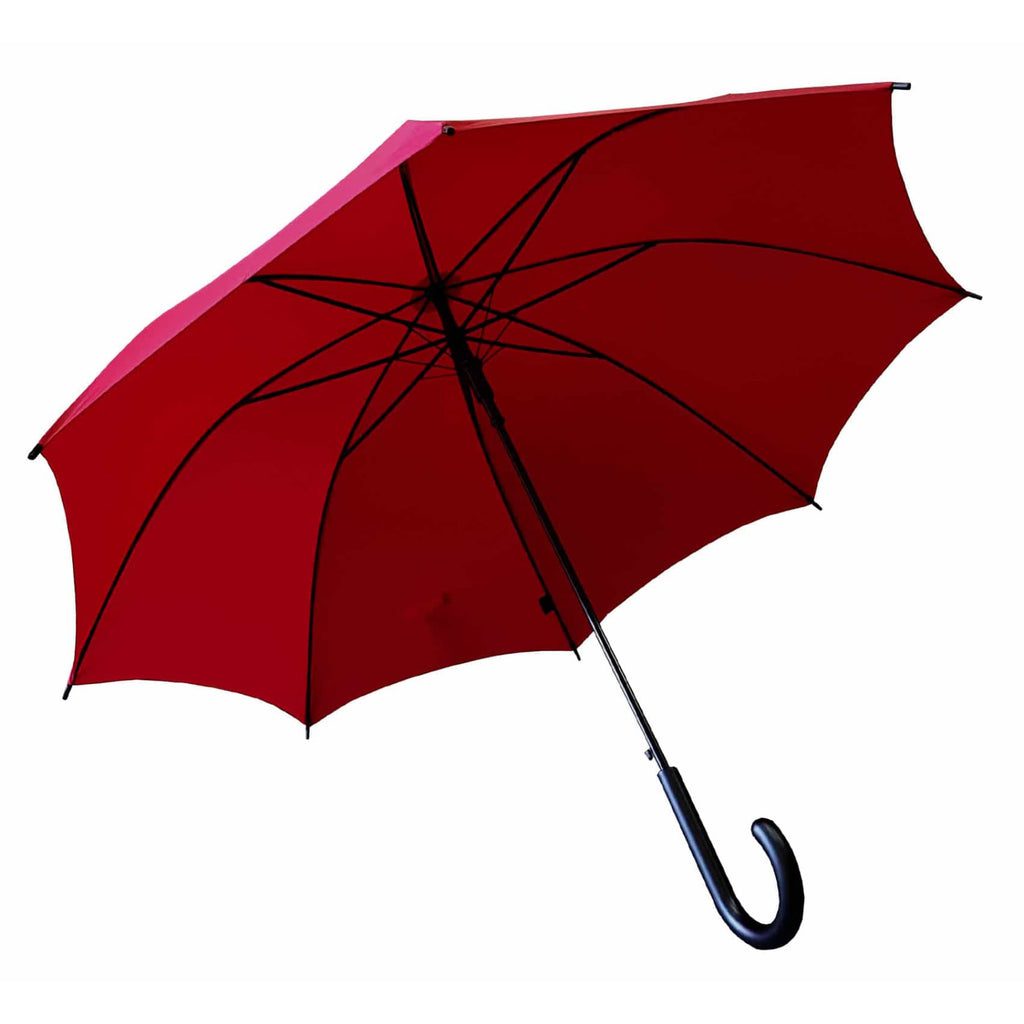 UPF25 Shelta Long Classic Auto Open Brick Red Umbrella