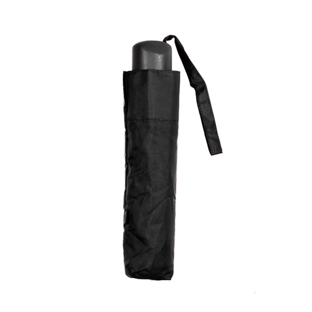 UPF50+ Clifton 3 Fold Mini Maxi Compact Black Umbrella