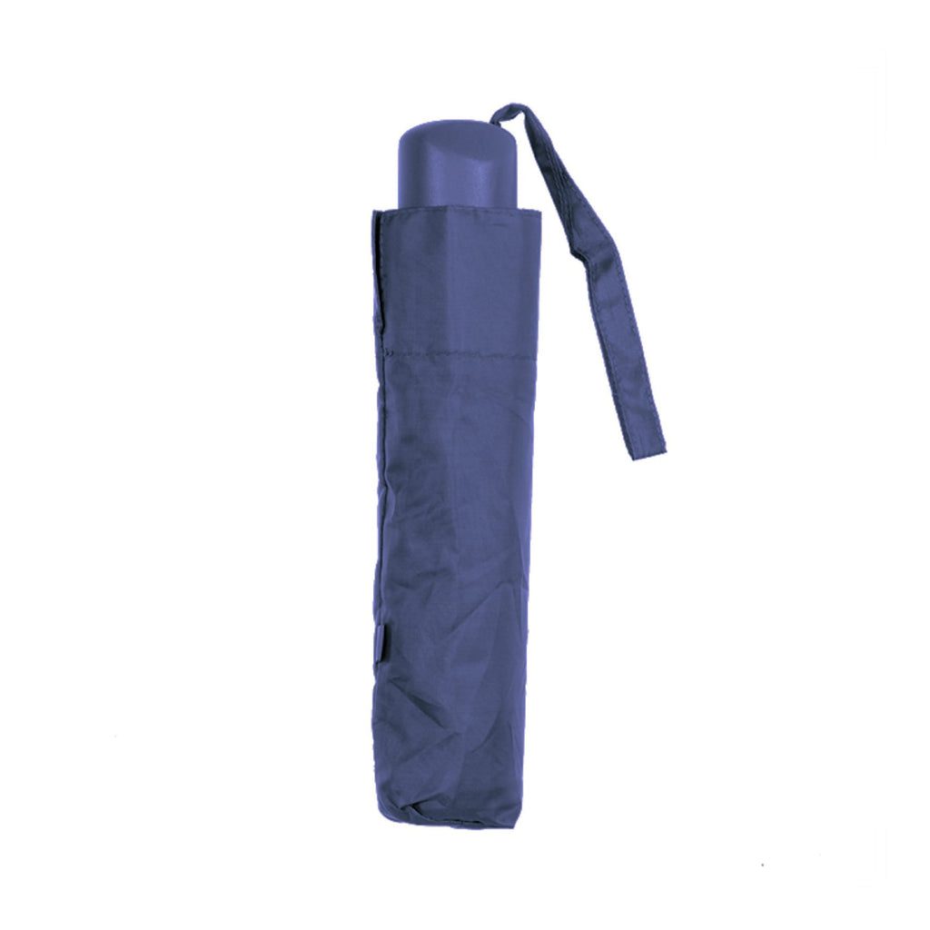 UPF50+ Clifton 3 Fold Mini Maxi Compact Navy Blue Umbrella