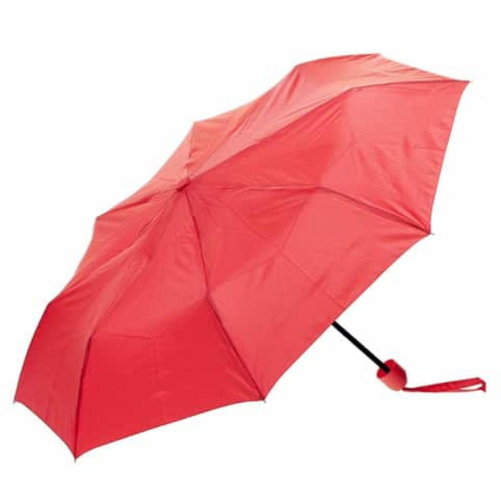 UPF50+ Clifton 3 Fold Mini Maxi Compact Red Umbrella