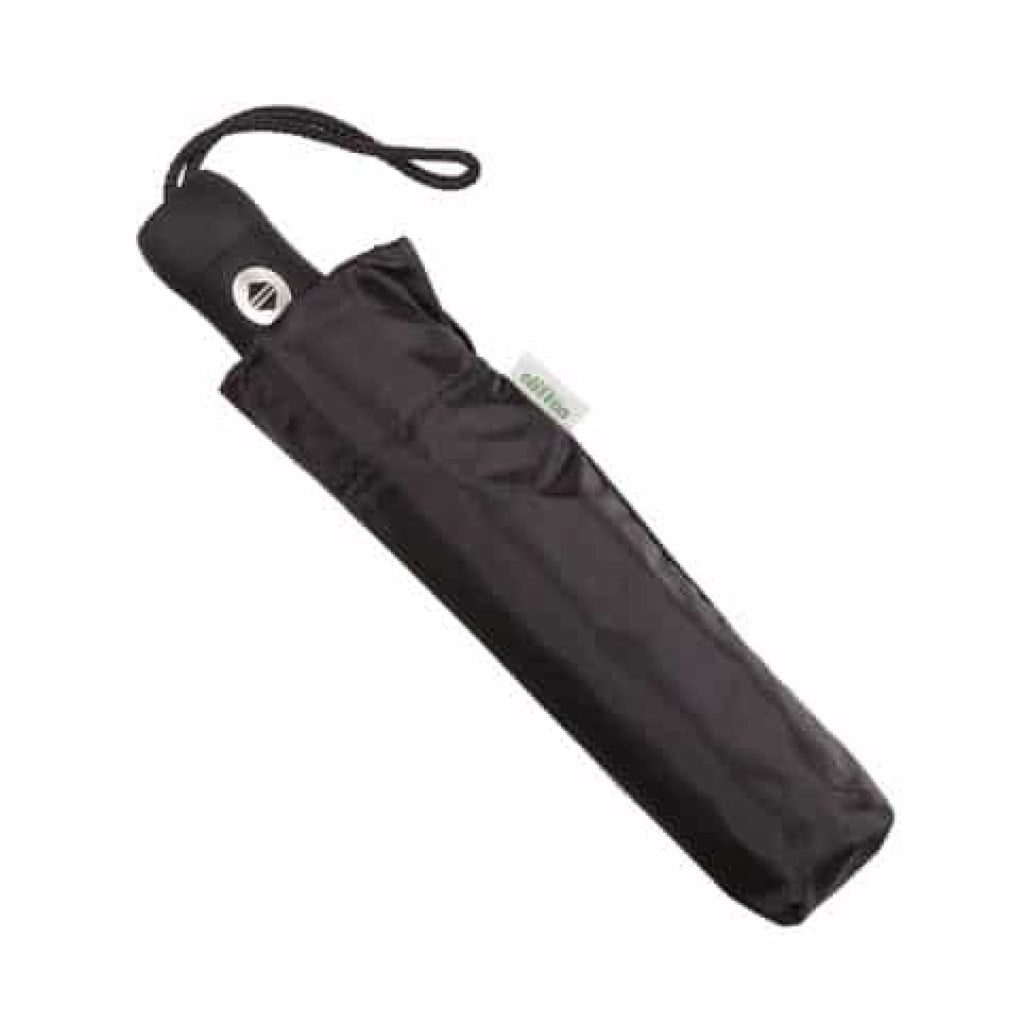 UPF50+ Clifton Auto Open Compact Duo Rib Black Umbrella