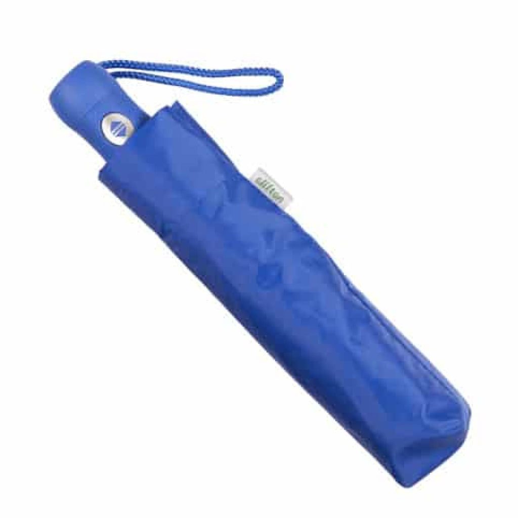 UPF50+ Clifton Auto Open Compact Duo Rib Cobalt Blue Umbrella