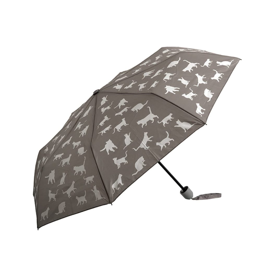 UPF50+ Clifton Mini Maxi Folding Compact Grey Cat Umbrella