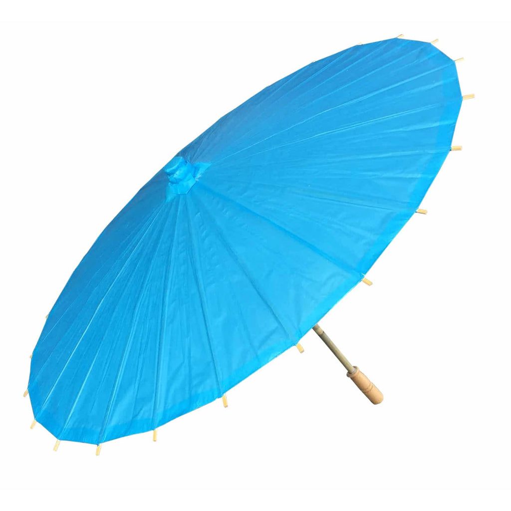 Willow Tree Bamboo Paper Parasol 84 cm Blue Umbrella