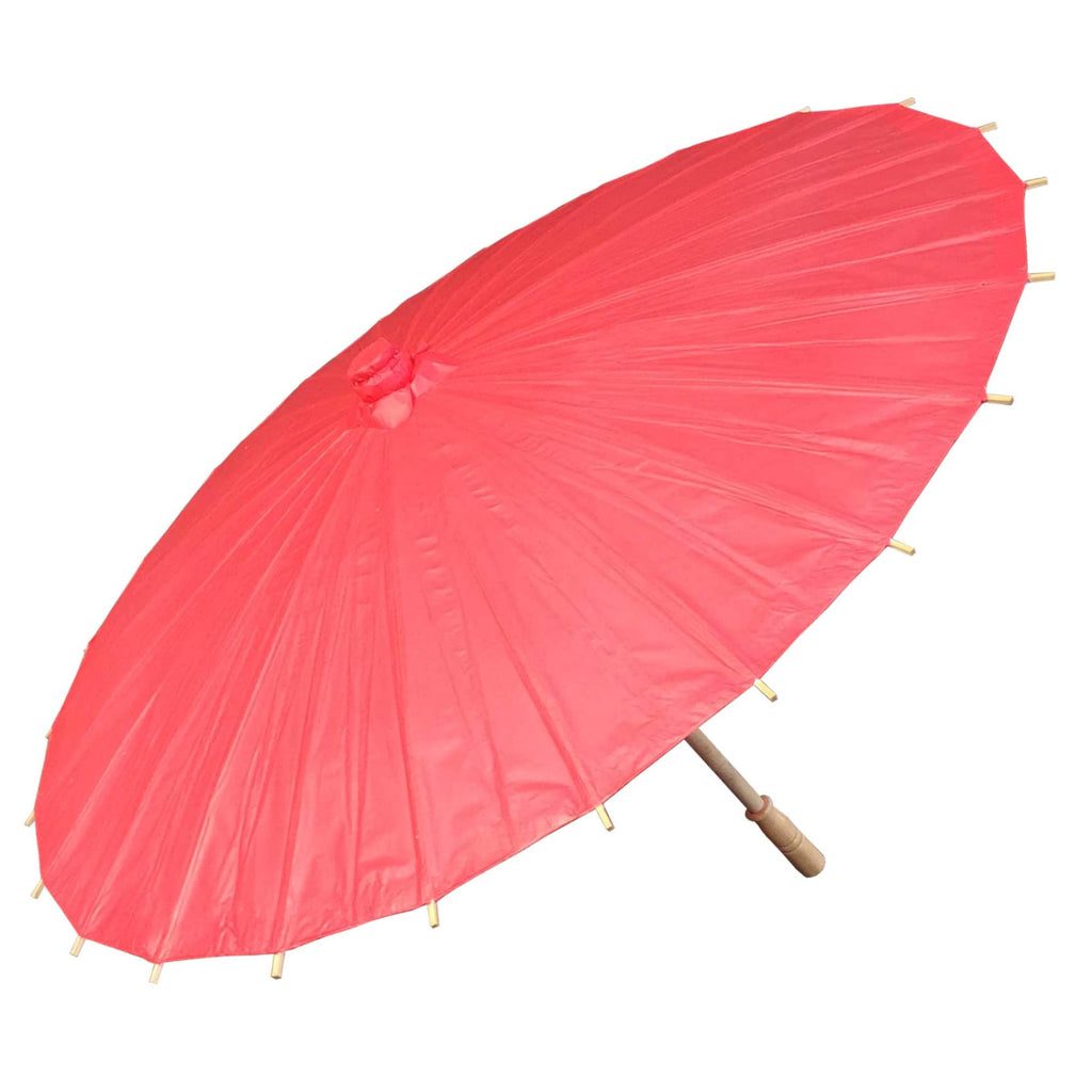 Willow Tree Bamboo Paper Parasol 84 cm Red Umbrella