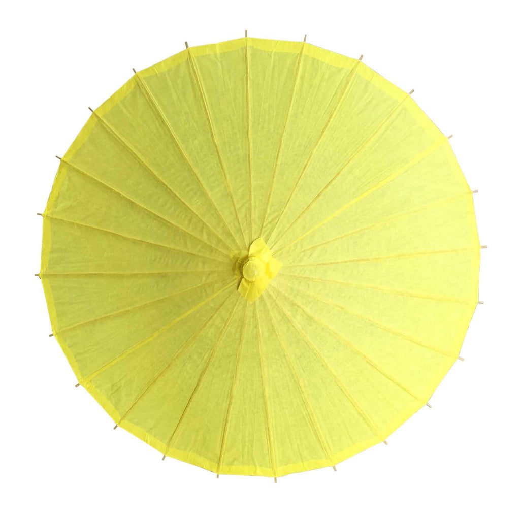 Willow Tree Bamboo Paper Parasol 84 cm Yellow Umbrella