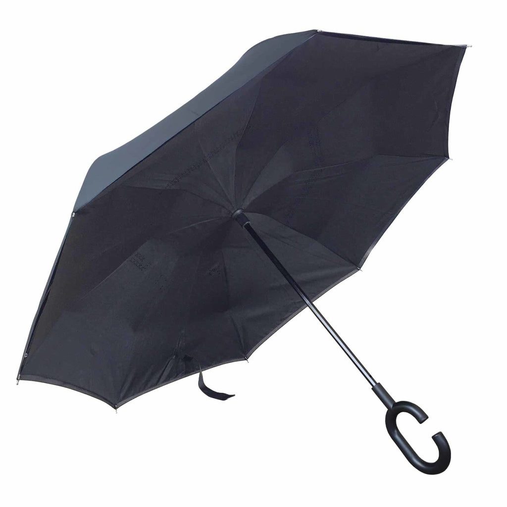 Willow Tree Double Layer Inverted Reverse Black UPF 30 Umbrella