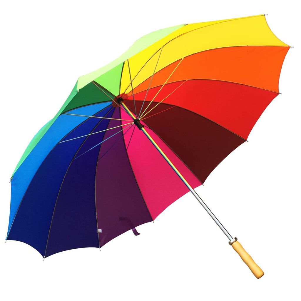 Willow Tree Large 12 Rib Manual Rainbow Golf Umbrella